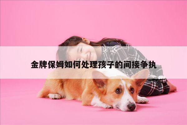 金牌保姆如何处理孩子的间接争执