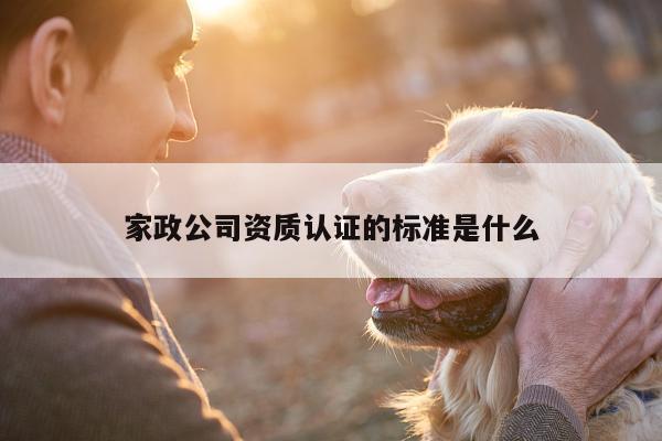 家政公司资质认证的标准是什么